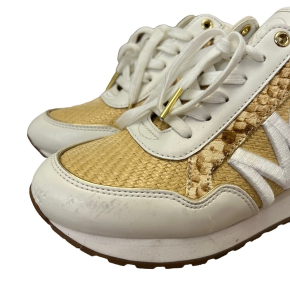 Michael Kors camel Georgie Mixed Media Women Trainer Sneakers Size 6M - Picture 8 of 12